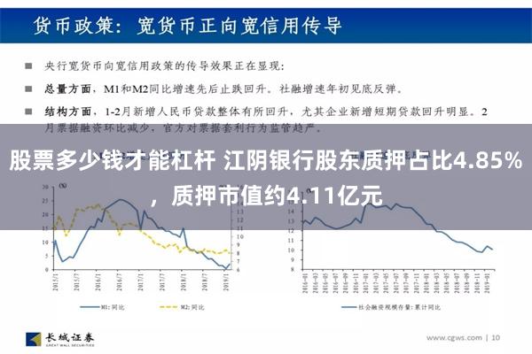 股票多少钱才能杠杆 江阴银行股东质押占比4.85%，质押市值约4.11亿元