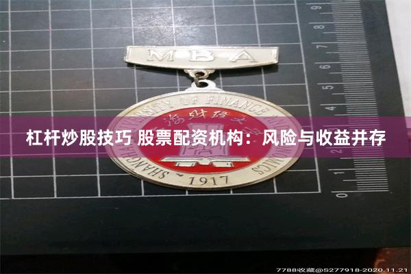杠杆炒股技巧 股票配资机构：风险与收益并存