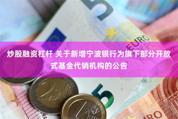 炒股融资杠杆 关于新增宁波银行为旗下部分开放式基金代销机构的公告