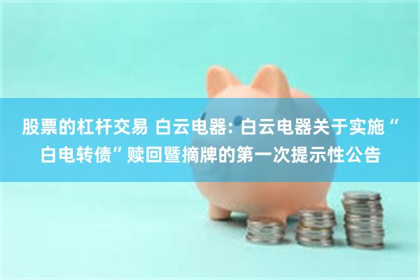 股票的杠杆交易 白云电器: 白云电器关于实施“白电转债”赎回暨摘牌的第一次提示性公告