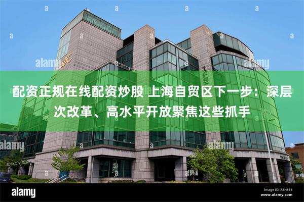 配资正规在线配资炒股 上海自贸区下一步：深层次改革、高水平开放聚焦这些抓手